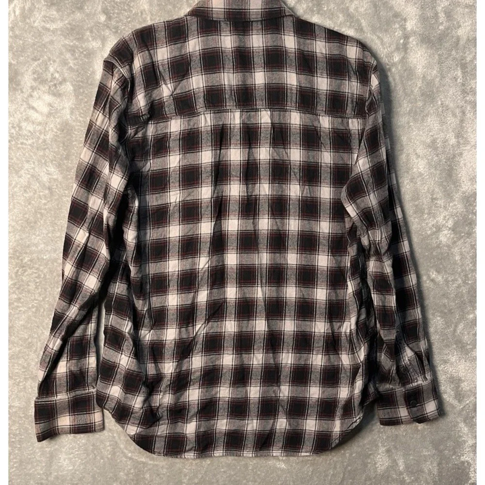 Paige Mens Everett Button Down Shirt Large Plaid Rayon Cotton Soft Flannel - Picture 8 of 8